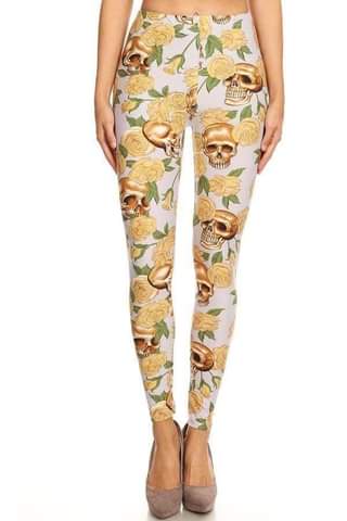 Golden Skull Legging