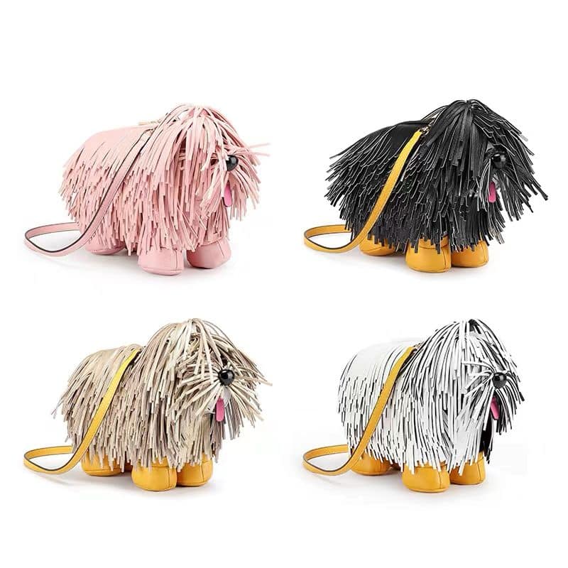 Shaggy Dog Purse Gold