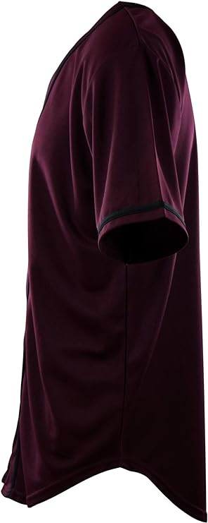 Plain Burgundy Baseball Jersey