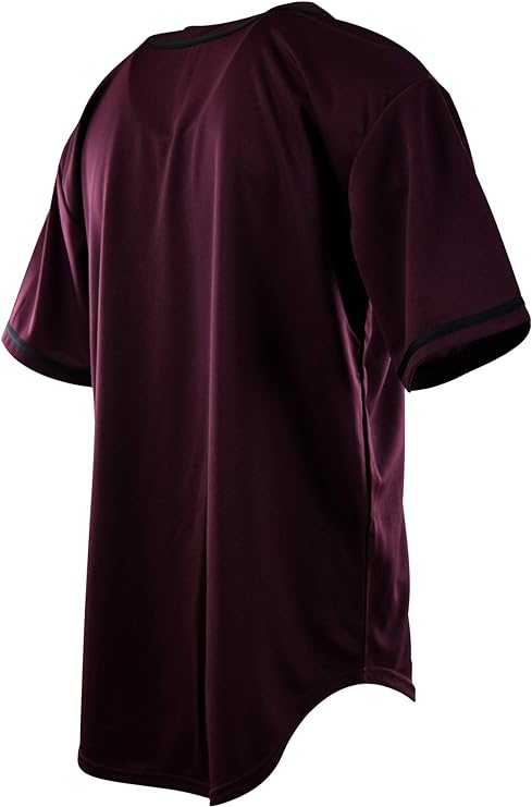 Plain Burgundy Baseball Jersey