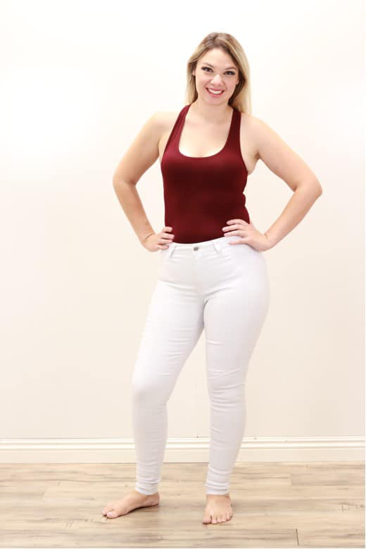 White Stretch Jean