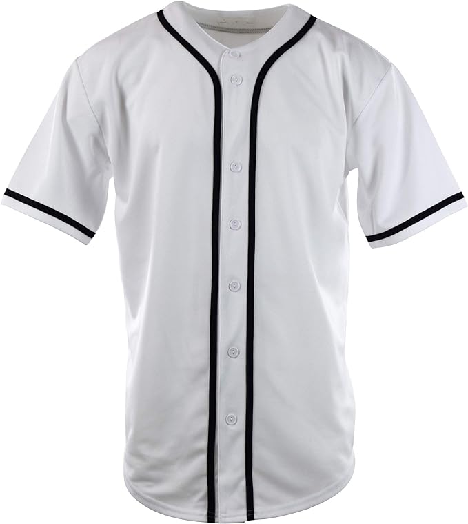 Plain White Baseball Jersey