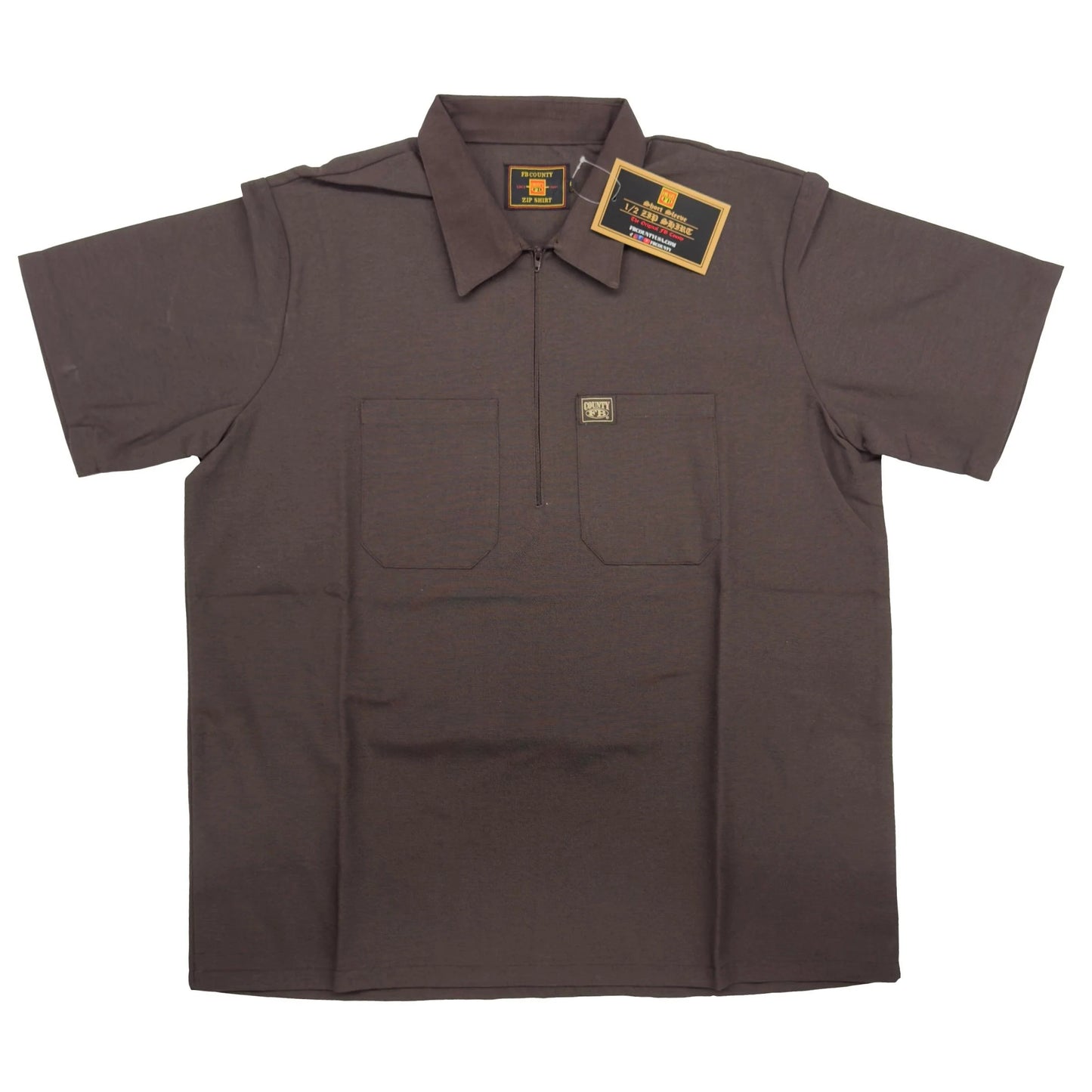 Brown Half Zip Shirt (FB County)