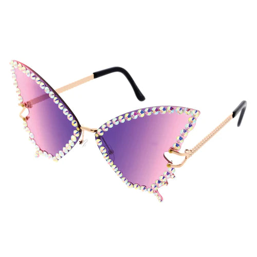 Rhinestone Butterfly Sunglasses