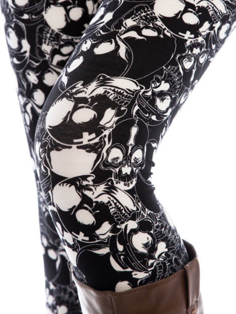 Black Skulls Legging