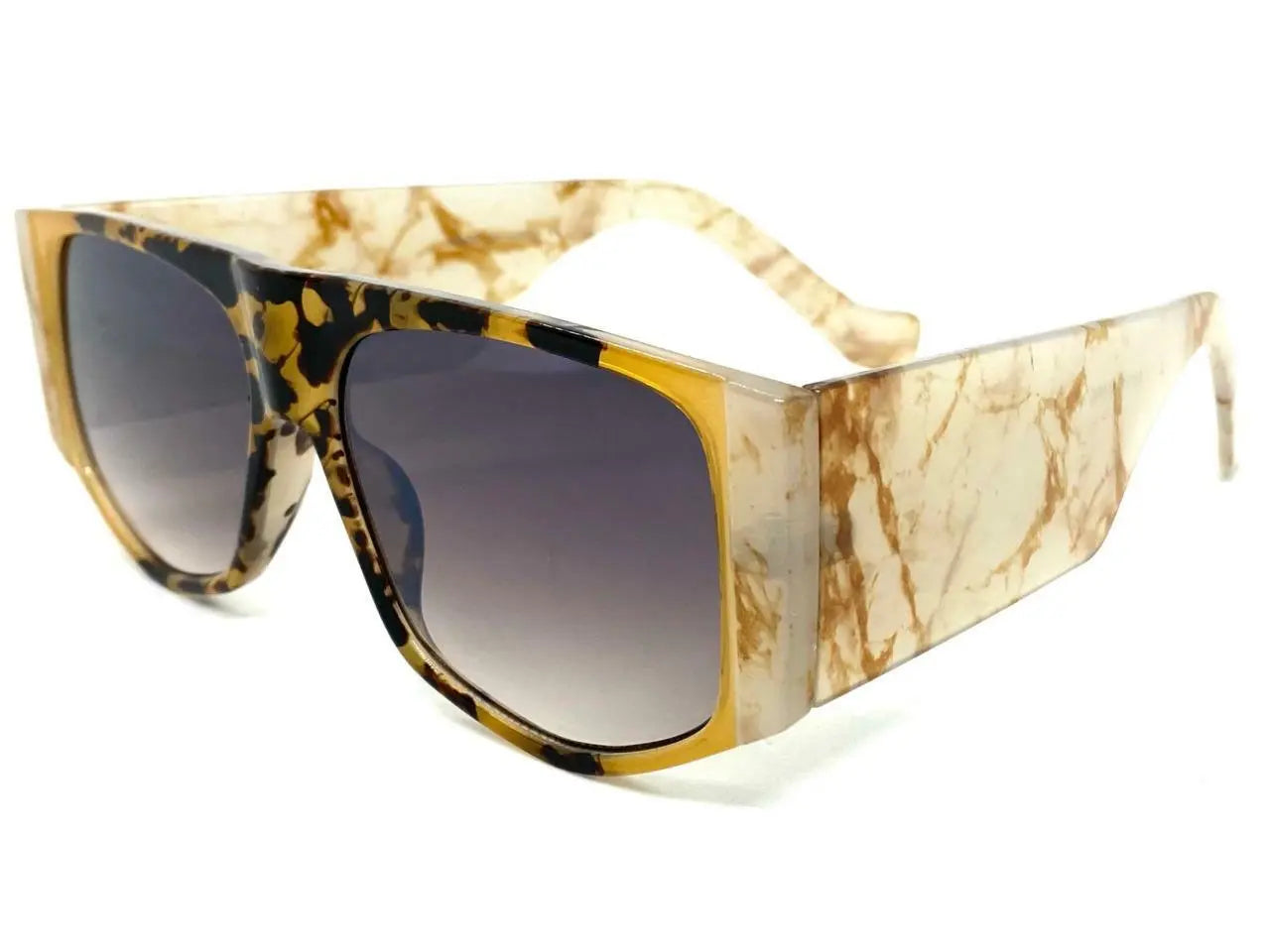 Irregular Leopard Print Sunglasses