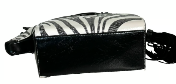 Zebra Satchel Crossbody Handbag
