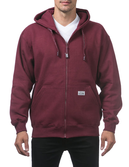 Pro Club MAROON Zip Hoodie