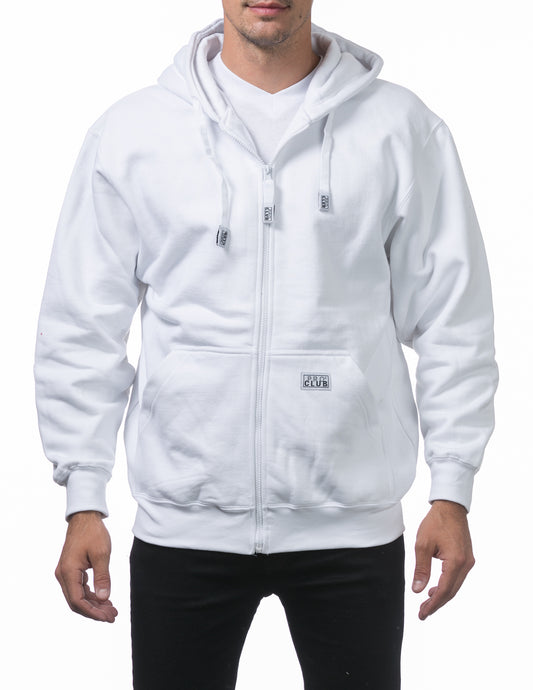 Pro Club WHITE Zip Hoodie