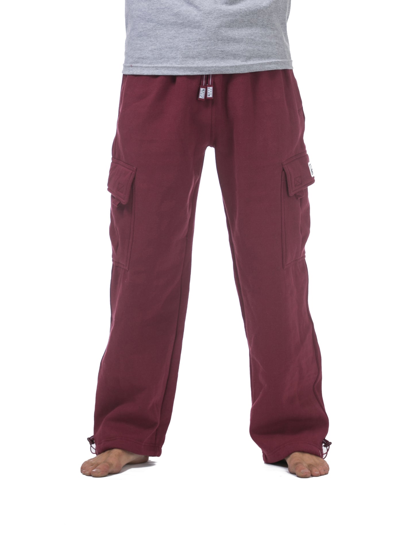 Pro Club MAROON Fleece Cargo Pants