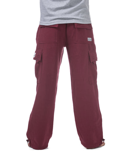 Pro Club MAROON Fleece Cargo Pants