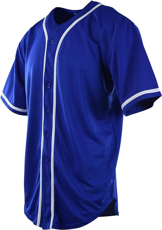 Plain Royal Blue Baseball Jersey