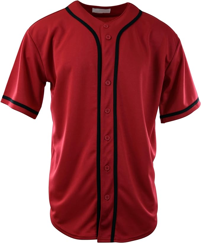 Plain Red Baseball Jersey