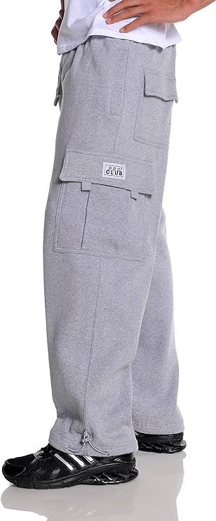 Pro Club HEATHER GRAY Fleece Cargo Pants