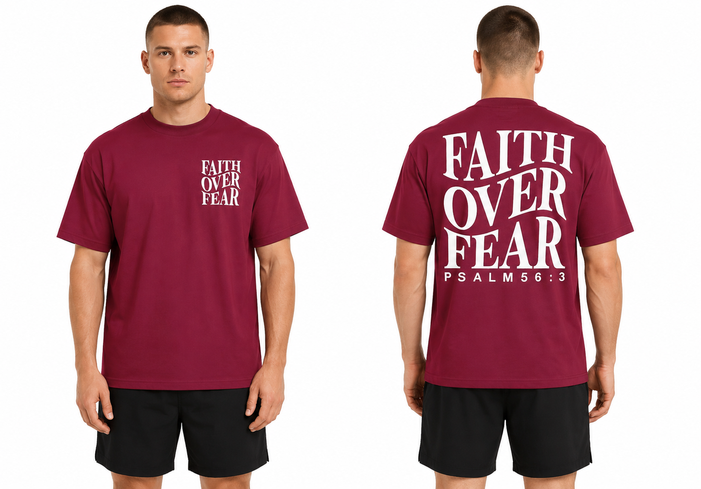 Faith Over Fear Printed T-Shirt