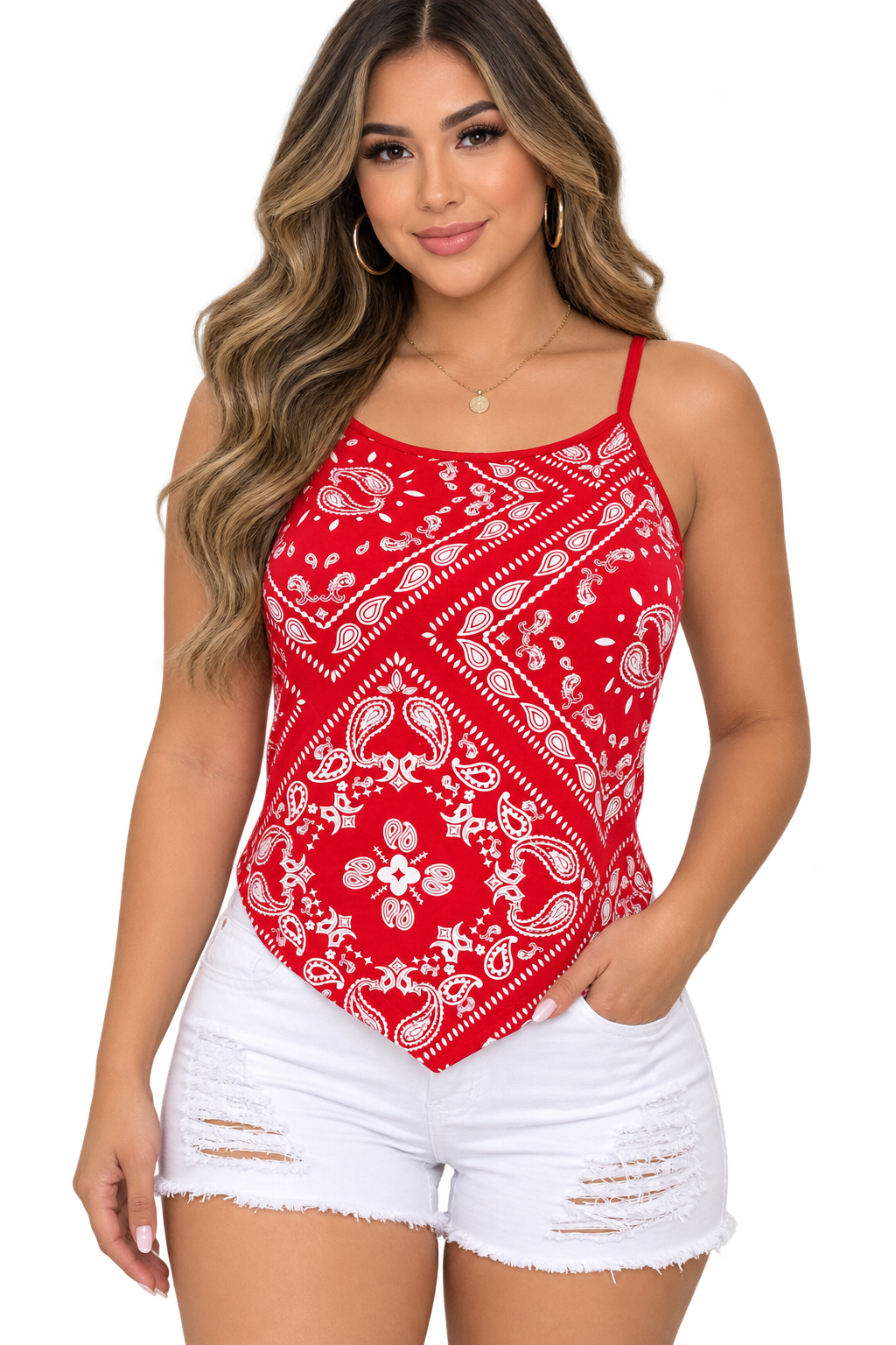 Ladies Bandana Tank Top