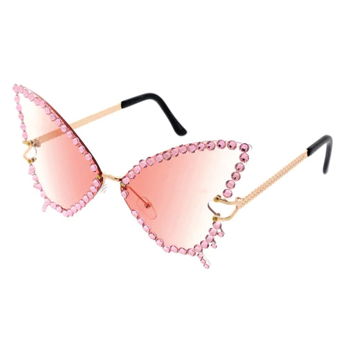 Rhinestone Butterfly Sunglasses