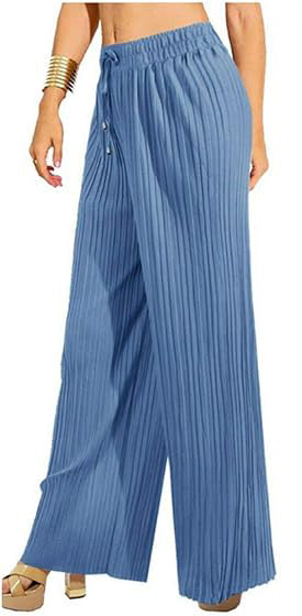 Palazzo Pants Denim Blue